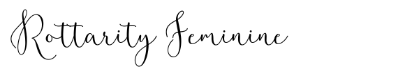 Rottarity Feminine font preview